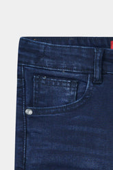 Boys Mid Blue Slim Fit Pant